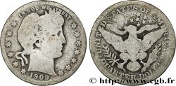 UNITED STATES OF AMERICA 1/4 Dollar Barber 1909 Philadelphie