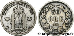SUÈDE 50 Ore Oscar II 1878 Copenhague