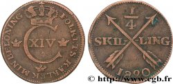 SUÈDE 1/4 Skilling Charles XIV 1820 