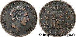 ESPAGNE 5 Centimos Alphonse XII 1879 Oeschger Mesdach & CO