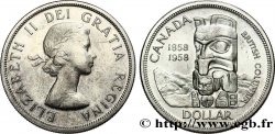 CANADA 1 Dollar Elisabeth II / Colombie Britannique 1958 