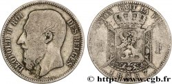 BELGIQUE 2 Francs Léopold II légende française 1867 