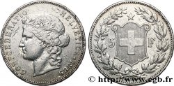SVIZZERA  5 Francs Helvetia 1889 Berne