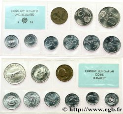UNGARN Série FDC - 9 Monnaies  1974 