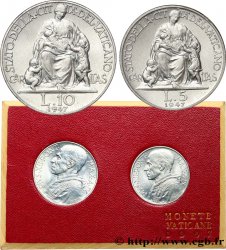 VATIKANSTAAT UND KIRCHENSTAAT Série 2 monnaies  1947 Rome