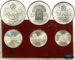 HUNGARY Série FDC - 3 monnaies - 10e anniversaire du Forint 1956 Budapest