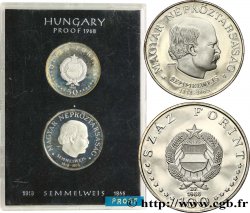 HUNGRíA Série Proof - 2 monnaies - Ignác Semmelweis 1968 Budapest