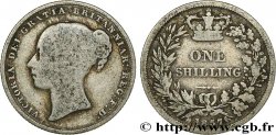 ROYAUME-UNI 1 Shilling Victoria tête jeune 1857 