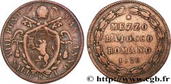VATICAN AND PAPAL STATES 1/2 Baiocco Pie VIII an I 1829 Rome