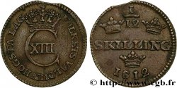 SWEDEN 1/12 Skilling Charles XIII 1812 