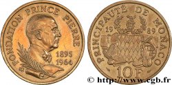 MONACO 10 Francs 25e anniversaire de la mort du prince Pierre 1989 Paris