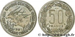 AFRICA EQUATORIALE Essai de 50 Francs antilopes 1961 