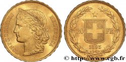 INVESTMENT GOLD 20 Francs or buste diadémé d Helvetia 1895 Berne