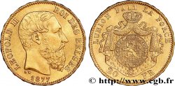 INVESTMENT GOLD 20 Francs Léopold II 1877 Bruxelles