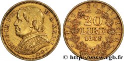INVESTMENT GOLD 20 Lire Pie IX an XXIII 1868 Rome