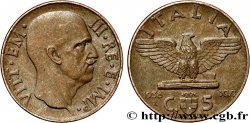 ITALY 5 Centesimi  Victor Emmanuel III 1938 Rome - R