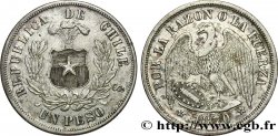 CHILI 1 Peso 1870 Santiago - S°