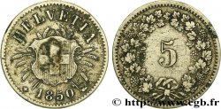 SVIZZERA  5 Centimes (Rappen) 1850 Strasbourg - BB