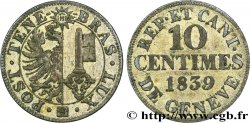 SWITZERLAND - REPUBLIC OF GENEVA 10 Centimes 1839 