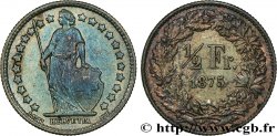 SVIZZERA  1/2 Franc Helvetia 1875 Berne - B