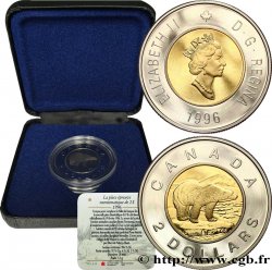 KANADA 2 Dollars Proof Elisabeth II / ours polaire 1996  ST 