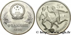 REPUBBLICA POPOLARE CINESE 5 Yuan Proof Coupe du Monde de Football 1986 