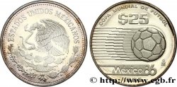 MEXIQUE 25 Pesos Proof coupe du Monde de football 1986 1985 