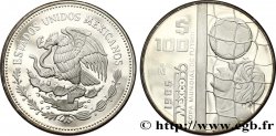 MEXICO 100 Pesos Proof Coupe du Monde de football 1985 