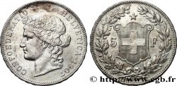 SUIZA 5 Francs Helvetia 1907 Berne