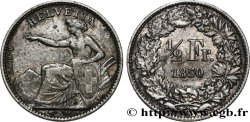 SWITZERLAND 1/2 Franc Helvetia 1850 Paris