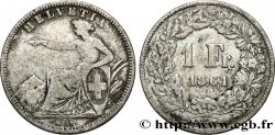 SUIZA 1 Franc Helvetia assise 1861 Berne
