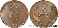 DANEMARK 2 Ore Christian IX 1875 Copenhague