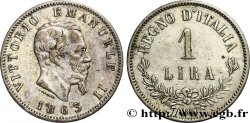 ITALIA 1 Lire Victor Emmanuel II 1863 Milan