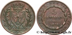 ITALIE - ROYAUME DE SARDAIGNE 5 Centesimi type au “L” 1826 Turin