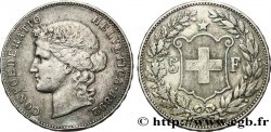 SUIZA 5 Francs Helvetia 1892 Berne