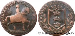 BRITISH TOKENS 1/2 Penny Hull - Guillaume III à cheval  1791 