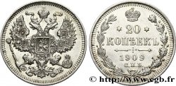 RUSSLAND 20 Kopecks aigle bicéphale 1909 Saint-Petersbourg fVZ 