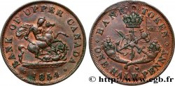CANADA 1/2 Penny token Bank of Upper Canada 1854 Heaton