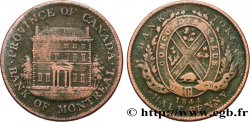 CANADá
 1/2 Penny Province du Bas Canada Banque de Montréal 1844 