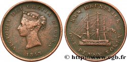CANADá
 1/2 Penny Nouveau Brunswick Victoria 1843 