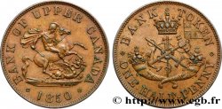 CANADá
 1/2 Penny token Bank of Upper Canada 1850 Heaton