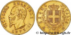 OR, PALLADIUM ET PLATINE INVESTISSEMENT 20 Lire Victor Emmanuel II 1873 Milan TTB 
