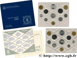 ITALY Série de 10 Monnaies 1980 Rome - R