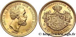 SWEDEN - KINGDOM OF SWEDEN - OSCAR II 20 kronor Oscar II, 3e type 1884 Stockholm
