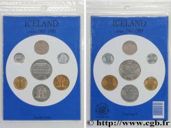 ISLANDE Série FDC 7 monnaies - Lucky coin 1967-1980 