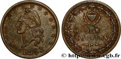 ESTADOS UNIDOS DE AMÉRICA 1 Cent (1861-1864) “civil war token” Liberté 1863 