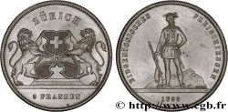SUIZA - CANTÓN DE ZÚRICH 5 Franken Tir de Zurich 1859 