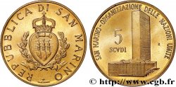 SAN MARINO 5 Scudi Nations Unis 1987 Rome fST 