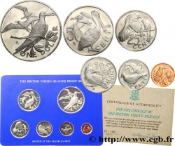 ÎLES VIERGES BRITANNIQUES Série Proof 6 monnaies  1975 Franklin Mint
