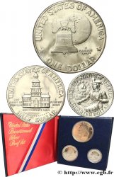 ÉTATS-UNIS D AMÉRIQUE Série proof  3 monnaies - Bicentenaire de la Déclaration de l’indépendance 1976 San Francisco